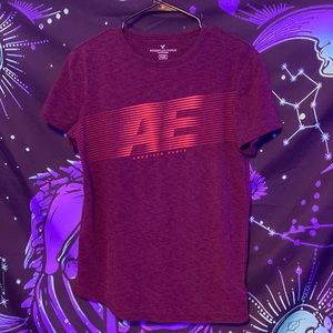 Dark Red American Eagle Flex Graphic T-shirt